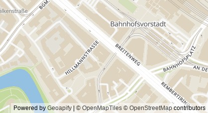 Kartendarstellung von  Netzwerk gegen Rechtsextremismus und Menschenfeindlichkeit