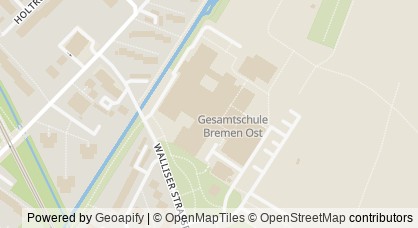 Kartendarstellung von  Alkoholfreies Jugendcafé Tenever