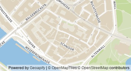 Kartendarstellung von  Offene Tür Bremen