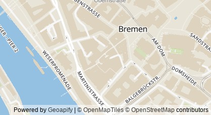 Kartendarstellung von  Museen Böttcherstraße