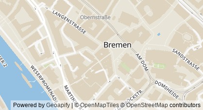 Kartendarstellung von  Handelskammer Bremen