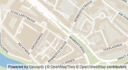 Kartendarstellung von  GEWOBA Aktiengesellschaft Wohnen und Bauen