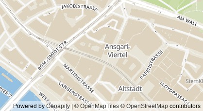 Kartendarstellung von  Der Europäische Sozialfonds (ESF) im Land Bremen