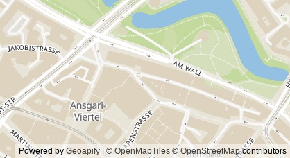 Kartendarstellung von  JobKick PLUS (Bremen Mitte)