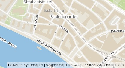 Kartendarstellung von  Anonyme Alkoholiker (AA) Bremen