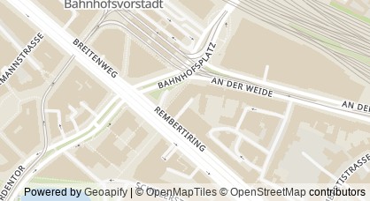 Kartendarstellung von  Koordinierungsstelle Rechtsextremismus und gruppenbezogene Menschenfeindlichkeit