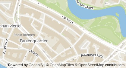 Kartendarstellung von  AMEOS Psychosomatisches Reha Zentrum Bremen