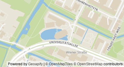 Kartendarstellung von  Universum Bremen