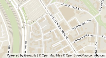 Kartendarstellung von  Dienstleistungs­zentrum (DLZ) Gröpelingen