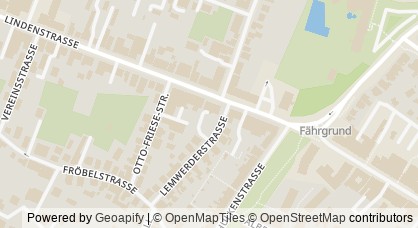 Kartendarstellung von  Arbeitnehmerkammer Bremen – Geschäftsstelle Bremen-Nord